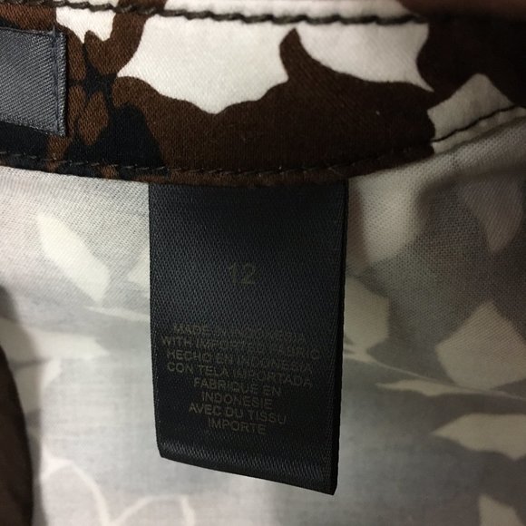 Liz Claiborne Floral Blazer 3/4 Sleeves Brown - Picture 7 of 13